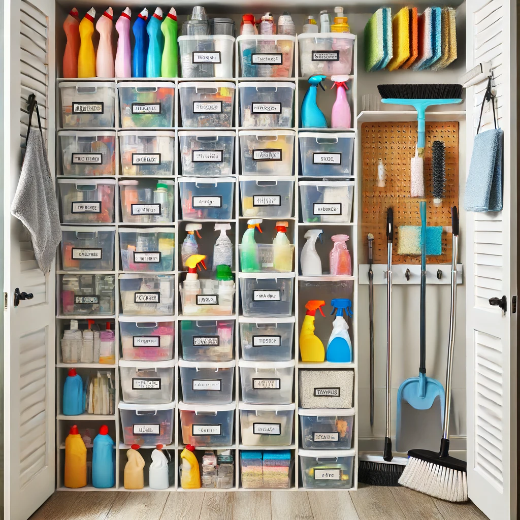organizar productos de limpieza